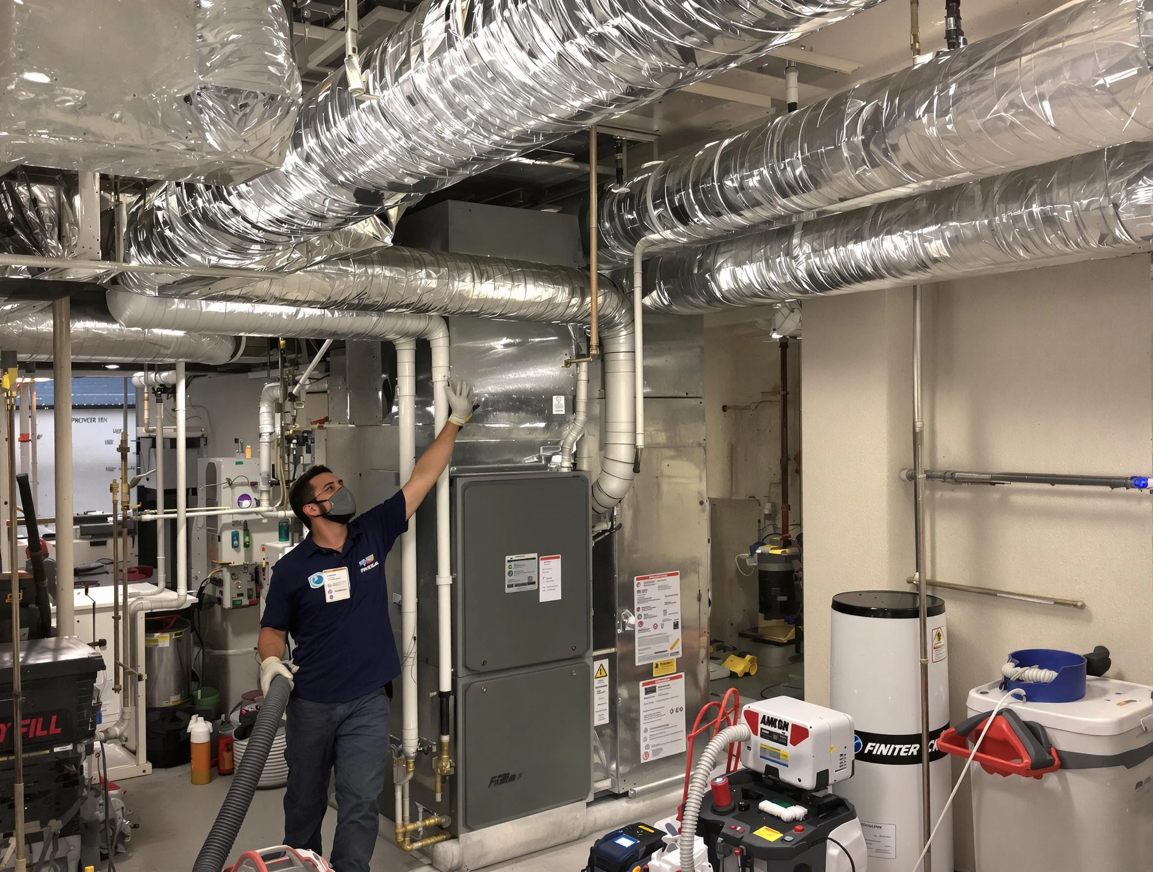 Dormont Air Duct Cleaning specialist performing thorough furnace duct cleaning in a Dormont residence