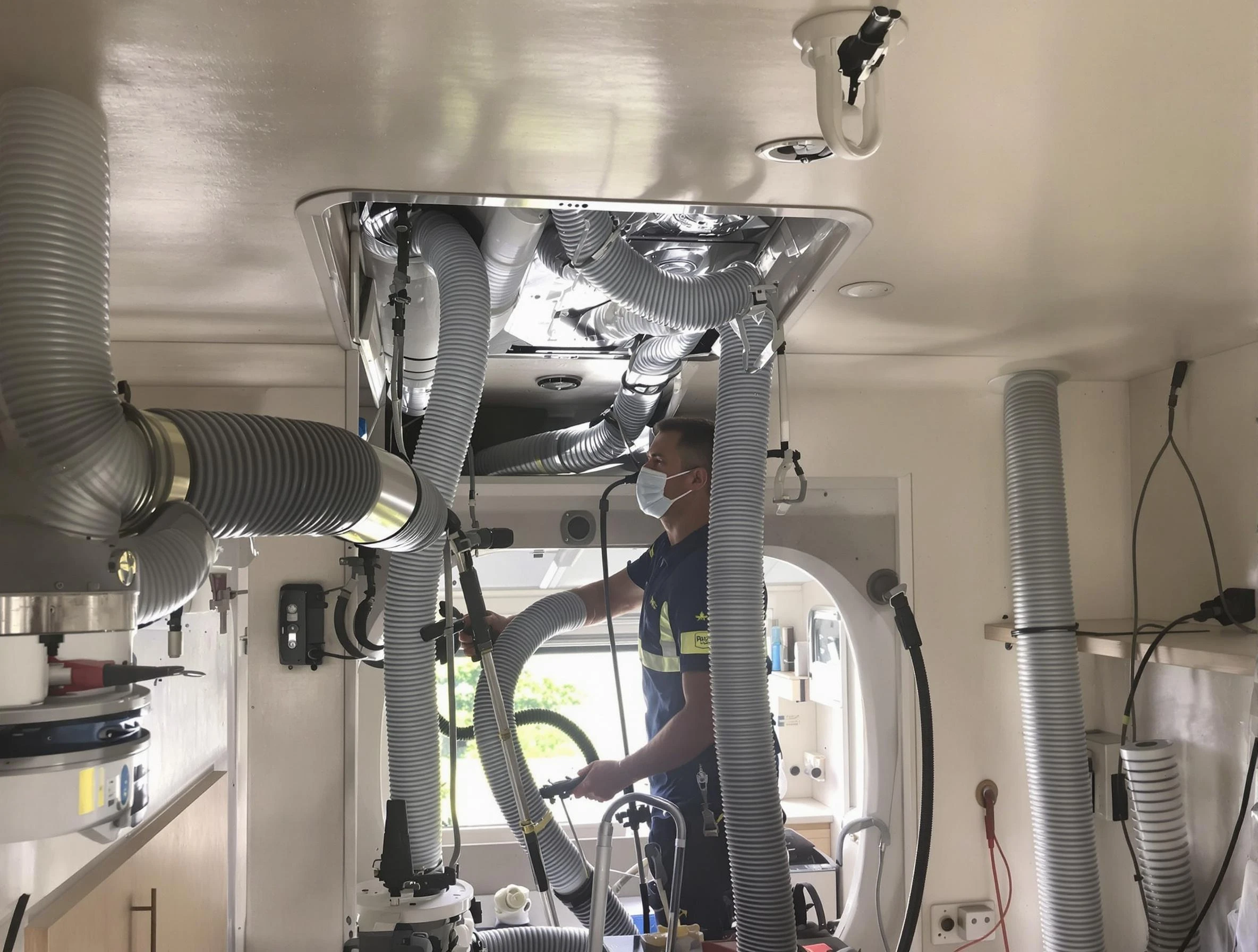 Dormont Air Duct Cleaning specialist performing precise mobile home duct cleaning in Dormont